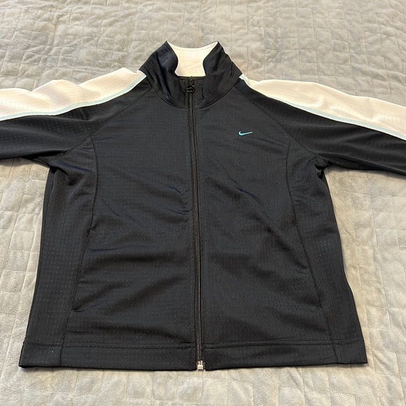 Nike Track Jacket, Black, White, Blue, Mesh, Running, Workout, Size M - Picture 2 of 10